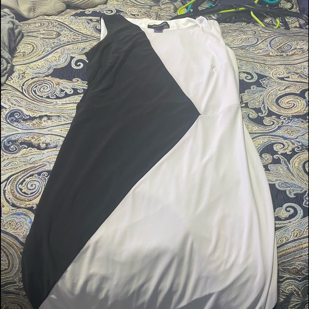 Black White maxi dress